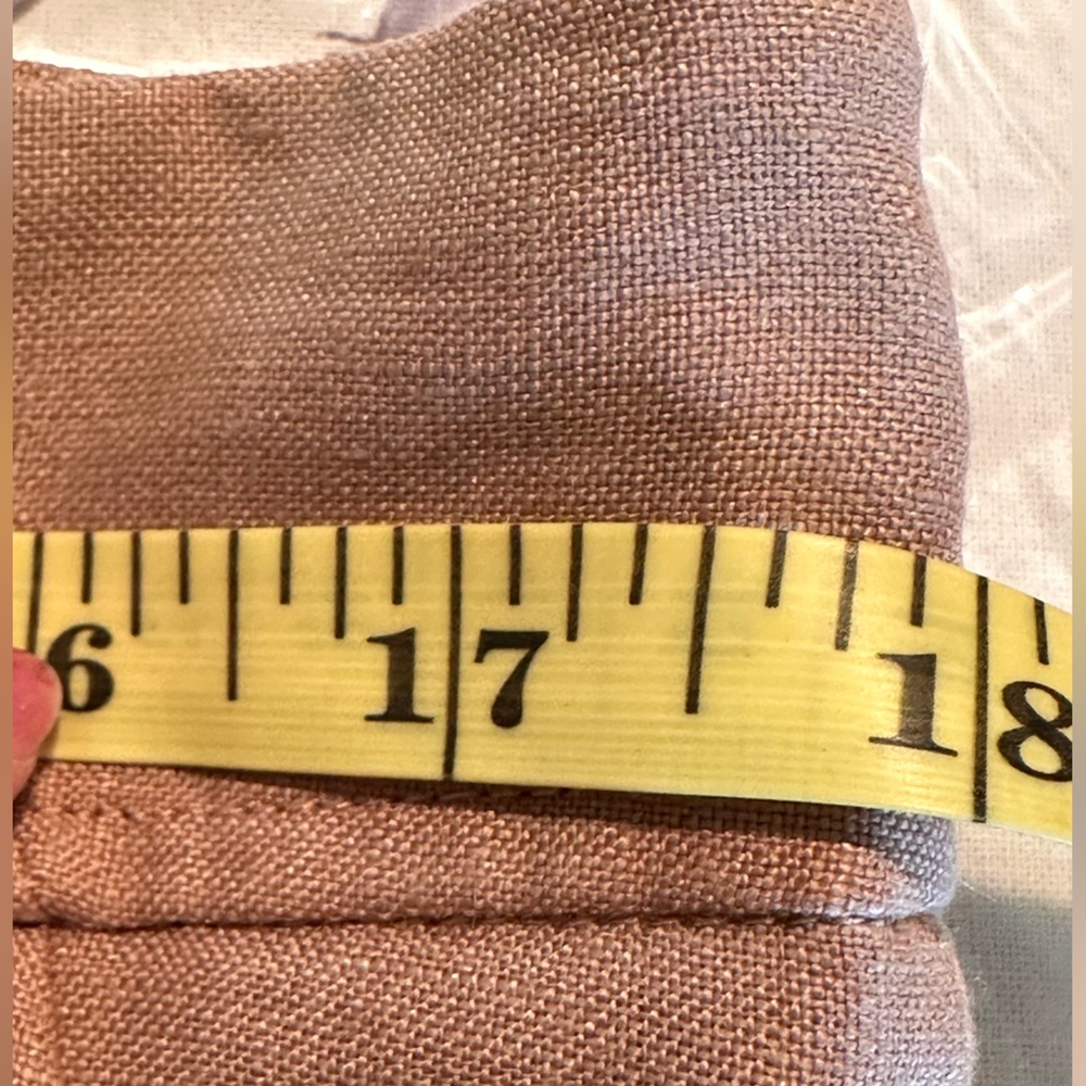 Talbots Wide Leg Tan Linen Sailor Pants, 14 - Picture 8 of 9